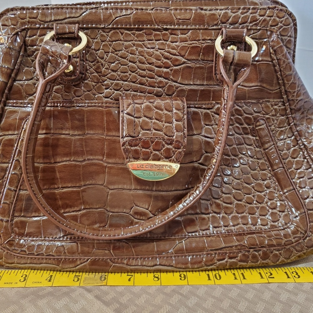 Liz Claiborne faux croc pocket book